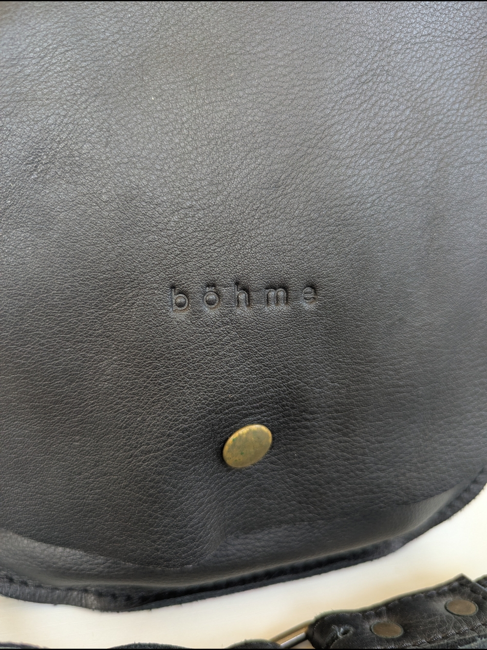 Bohme Black Leather Crossbody Bag - Picture 2 of 6